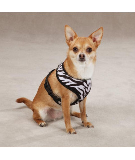 East Side Collection Plush Animal Print Dog Harness - Zebra